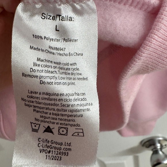 Barbie Neon Retro Oversized Hooded Zip Up Sweatshirt - Size Large - Picture 9 of 10